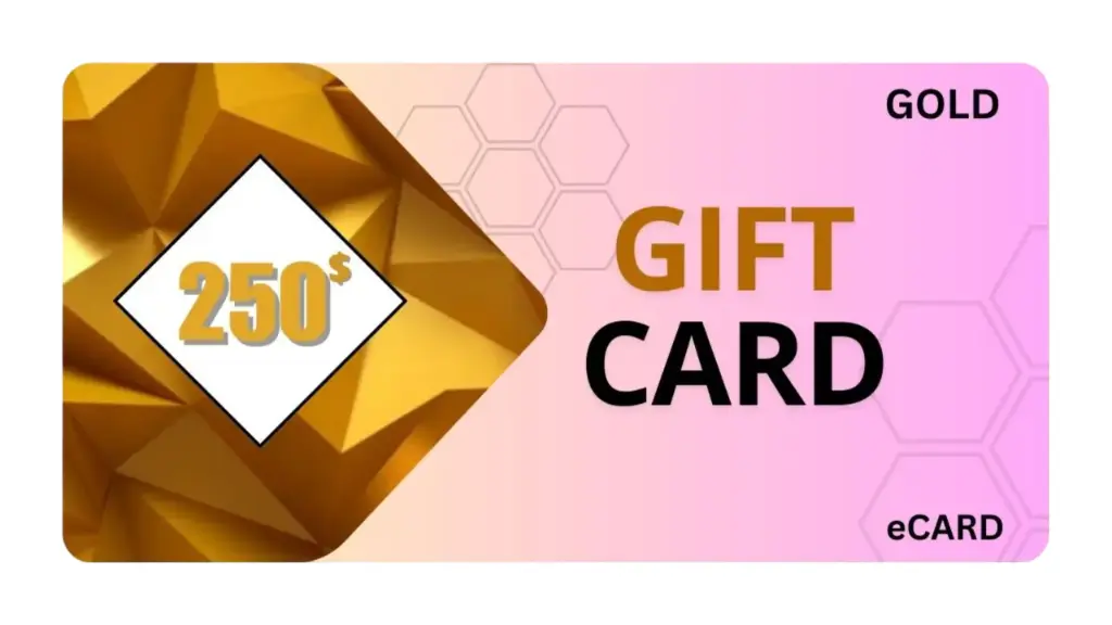Gold Gift Card : Merry Christmas